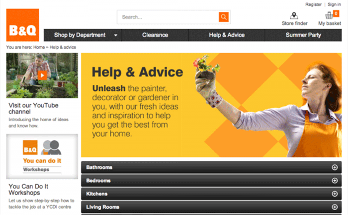 Brands get content marketing B&Q